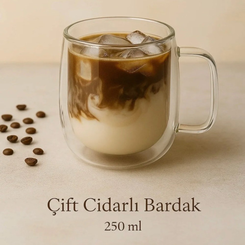 10006 ÇİFT CİDARLI KULPLU BARDAK 250 ML*36*