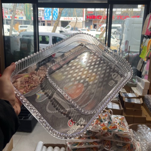 2Lİ ŞEFAF SUNUM TEPSİSİ*16*