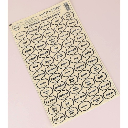GLD0317 MUTFAK ETİKET ŞEFAF*40*