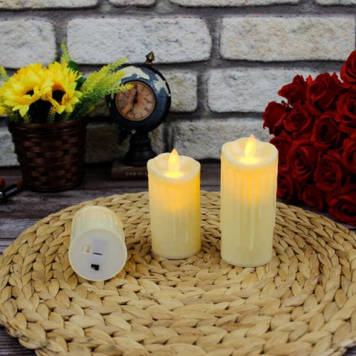 WN1135 3'LÜ PİLLİ MUM KRİSTAL*240*