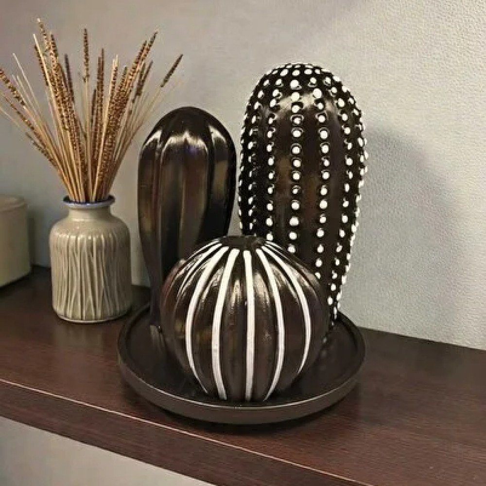 GLD6023 AHŞAP KAKTÜS 3'LÜ*24*