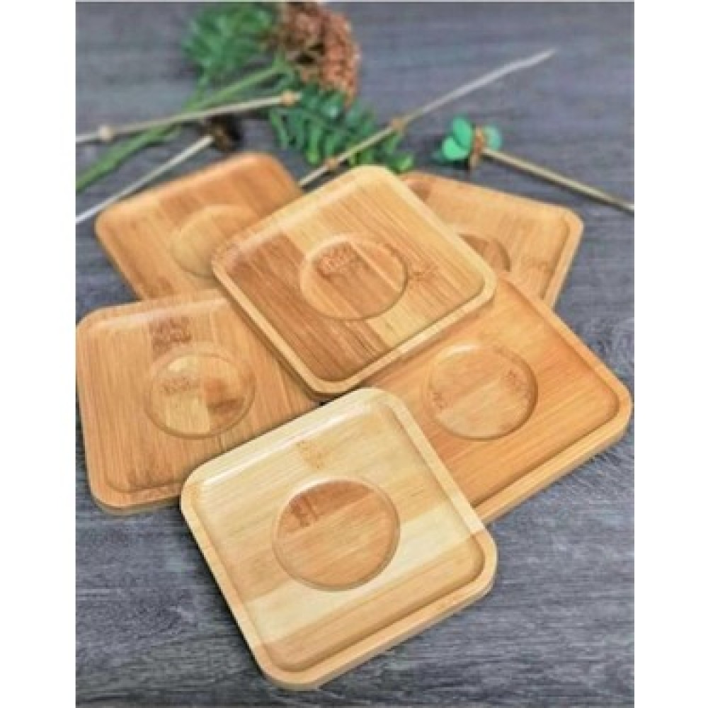 MH-1097 BAMBU KARE BARDAK ALTI*48*